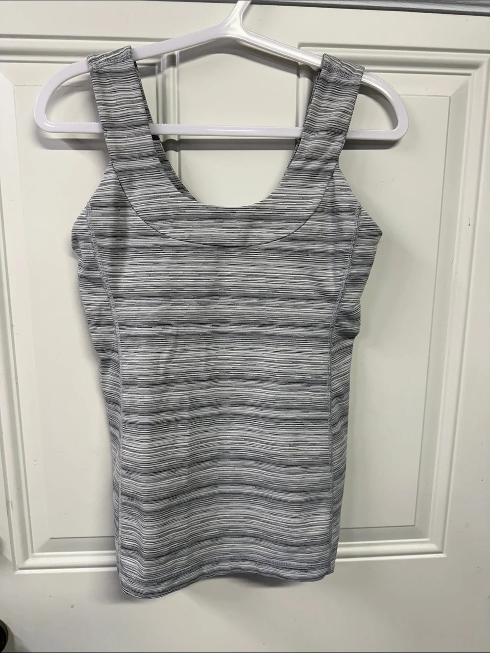 Lululemon Gray Striped Tank Dress - Casual Scoop Neck